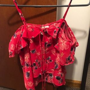 Floral off-the-shoulder top